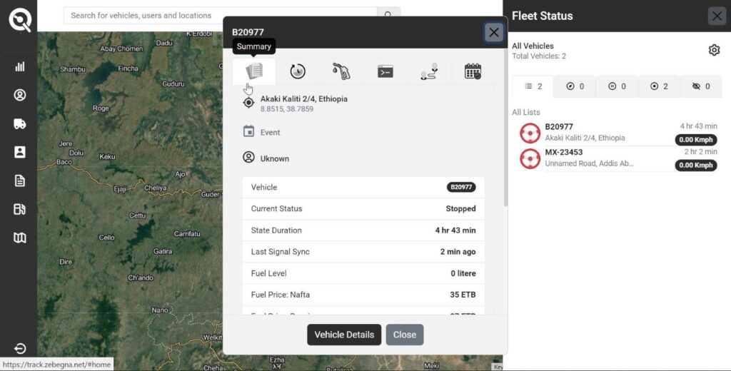 gps tracking ethiopian 2023